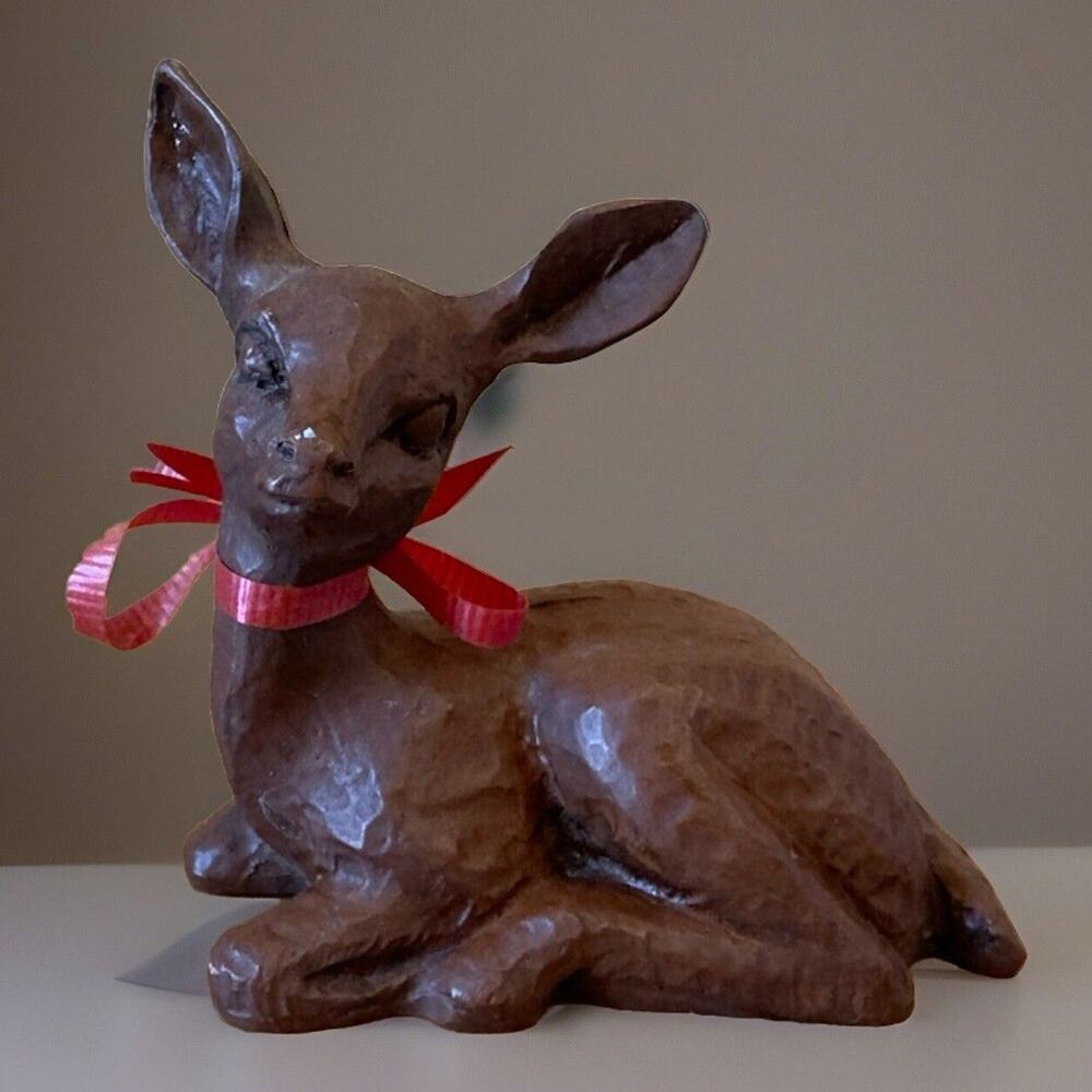Vintage Red Mill Mfg 4x4" Handcrafted Weed Deer Made In USA 1988